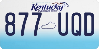 KY license plate 877UQD