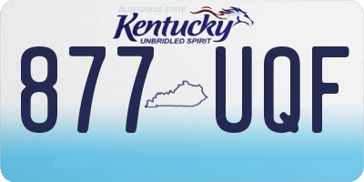 KY license plate 877UQF