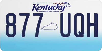 KY license plate 877UQH