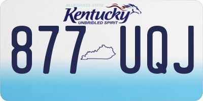 KY license plate 877UQJ