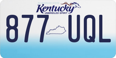 KY license plate 877UQL