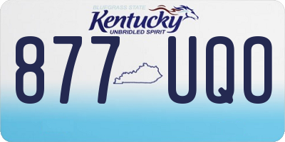 KY license plate 877UQO