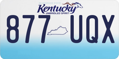 KY license plate 877UQX
