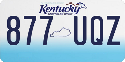 KY license plate 877UQZ