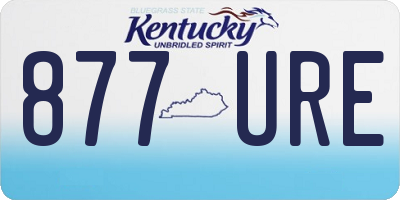 KY license plate 877URE