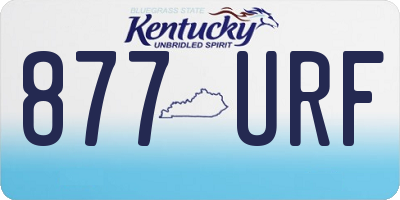 KY license plate 877URF