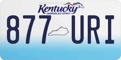 KY license plate 877URI