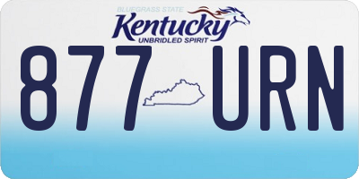 KY license plate 877URN