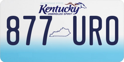 KY license plate 877URO