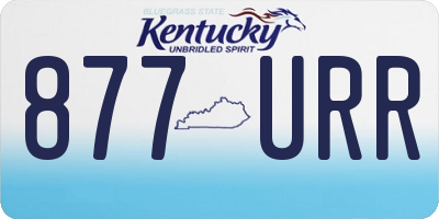 KY license plate 877URR