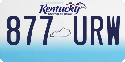 KY license plate 877URW