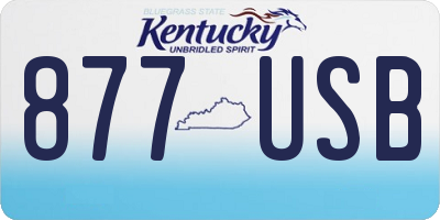 KY license plate 877USB