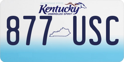 KY license plate 877USC