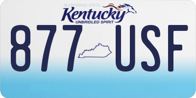 KY license plate 877USF