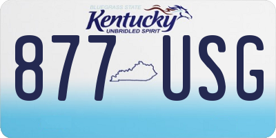 KY license plate 877USG