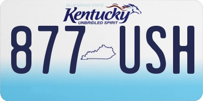 KY license plate 877USH