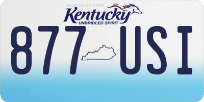 KY license plate 877USI