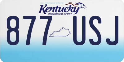 KY license plate 877USJ