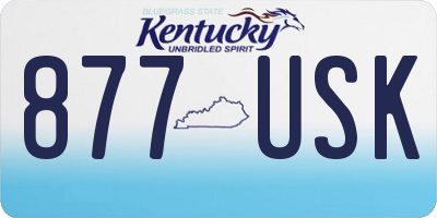 KY license plate 877USK