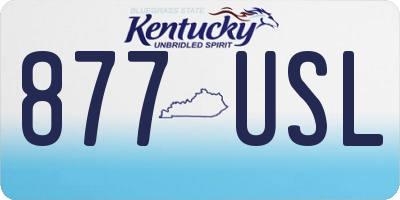 KY license plate 877USL