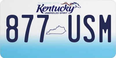 KY license plate 877USM