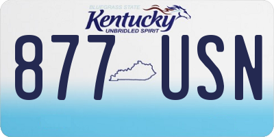 KY license plate 877USN