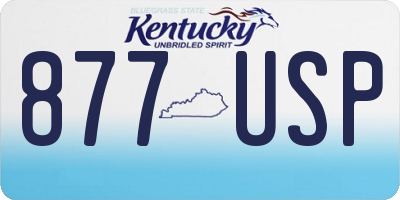 KY license plate 877USP