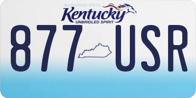 KY license plate 877USR