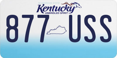 KY license plate 877USS