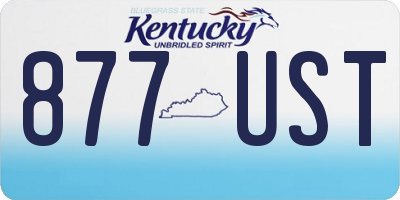 KY license plate 877UST