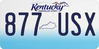KY license plate 877USX