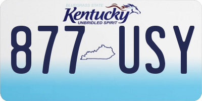 KY license plate 877USY