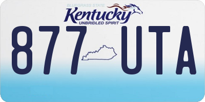 KY license plate 877UTA