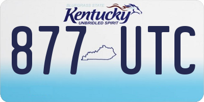 KY license plate 877UTC