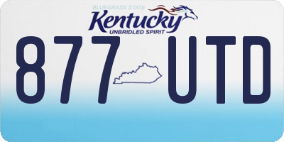 KY license plate 877UTD