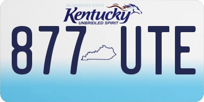 KY license plate 877UTE