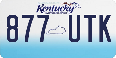 KY license plate 877UTK