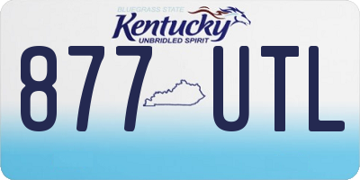 KY license plate 877UTL
