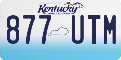 KY license plate 877UTM