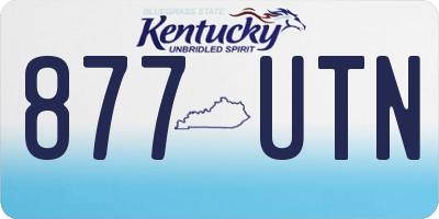 KY license plate 877UTN