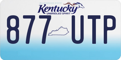 KY license plate 877UTP