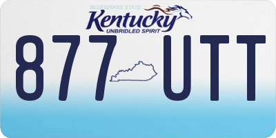 KY license plate 877UTT