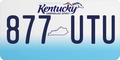 KY license plate 877UTU