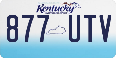 KY license plate 877UTV
