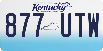 KY license plate 877UTW