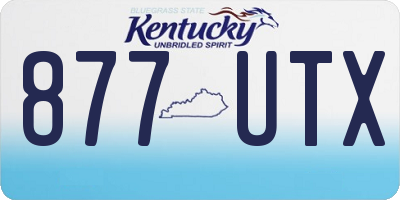 KY license plate 877UTX