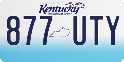 KY license plate 877UTY
