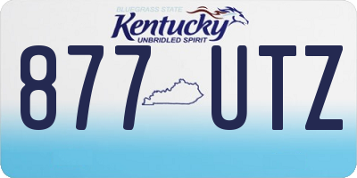 KY license plate 877UTZ