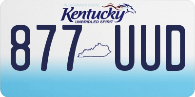 KY license plate 877UUD