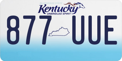 KY license plate 877UUE